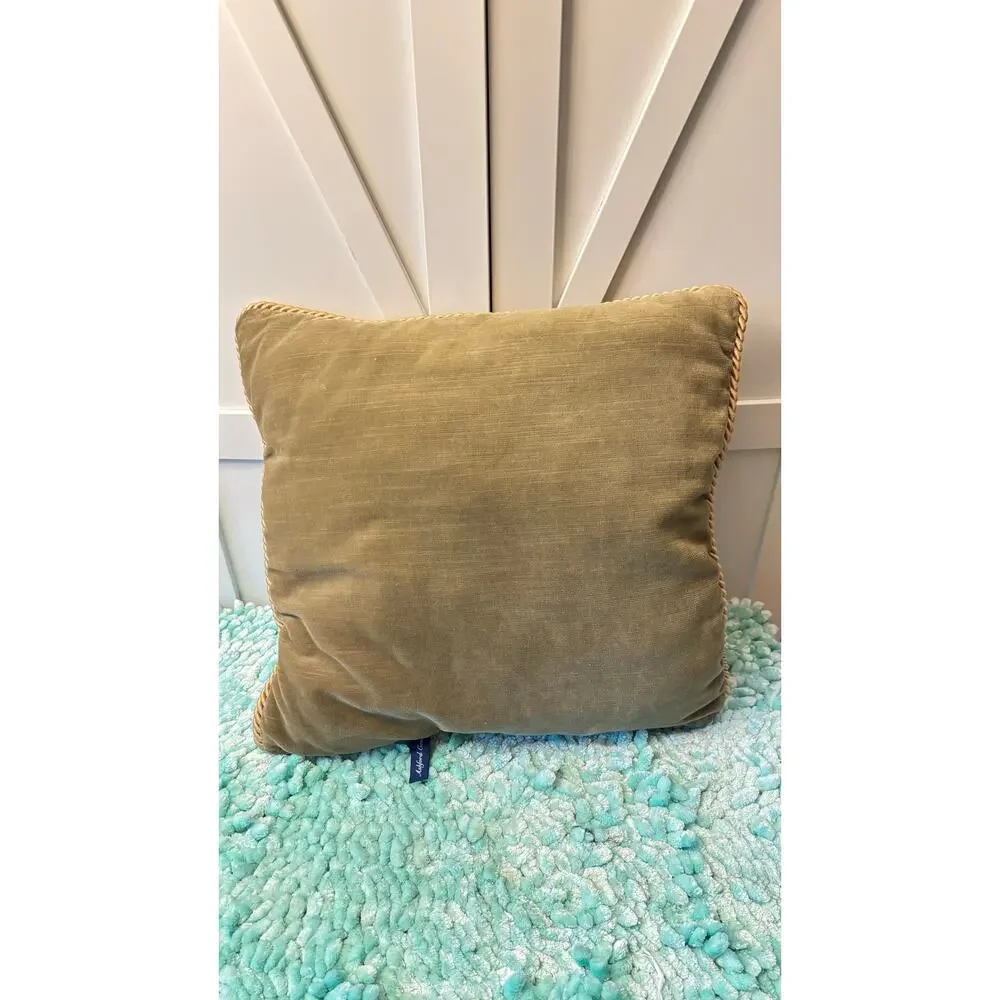 Ashford Court Vintage tapestry pillow cushion floral embroider velvet gold trim